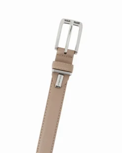 SOLO SOPRANI - Cinta beige da donna con fodera in VERA PELLE