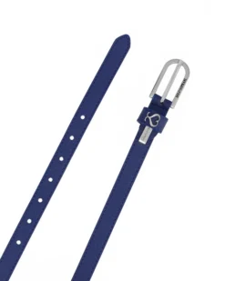 SOLO SOPRANI - Cinta blu da donna con fodera in VERA PELLE