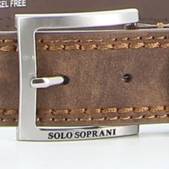 SOLO SOPRANI - Cinta con interno in VERA PELLE e fibbia nickel free