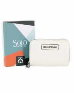 SOLO SOPRANI - Portafoglio bianco con doppia cerniera