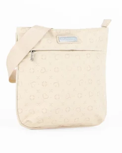 SOLO SOPRANI - Tracolla beige con tasca frontale e tracolla regolabile