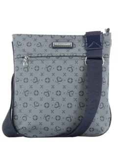 SOLO SOPRANI - Tracolla blu jeans con tasca frontale e tracolla regolabile