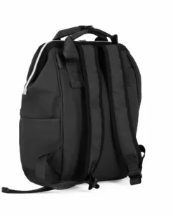 SOLO SOPRANI - Zaino nero due manici con zip frontale e due tasche laterali