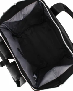 SOLO SOPRANI - Zaino nero due manici con zip frontale e due tasche laterali