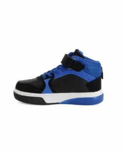 SONIC - Sneakers alta blu e nera da bambino con luci e strappo