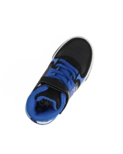 SONIC  - Sneakers alta blu e nera da bambino con luci e strappo