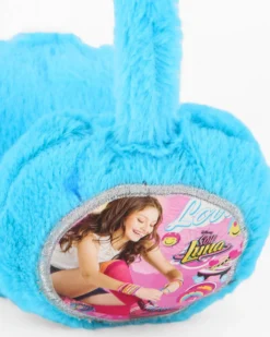 SOY LUNA - Paraorecchie bimba celeste in peluche
