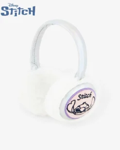 STITCH - Paraorecchie bimba bianco in peluche