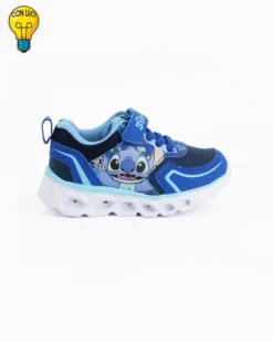 STITCH - Sneakers blu da bimbo con luci e strappo