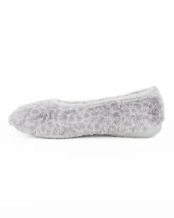 SUPERGA - Pantofole ballerine grigie maculate pelose