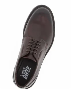 SUPER RIFLE - Scarpa marrone da uomo in VERA PELLE con lacci