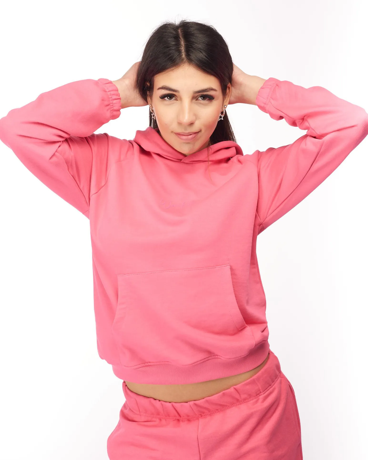 SWEAT C/CAPP.BUCANEVE FUXIA