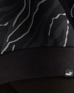 SWEAT ESS+ANIMAL AOP CREW FL BLACK