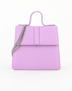 TATOO  - Borsa lilla un manico con patta e tracolla, MADE IN ITALY