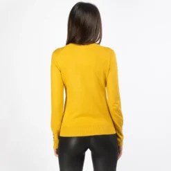TATOO - IRIS MAGLIA SCOLLO V BOTTONI SUL POLSINO