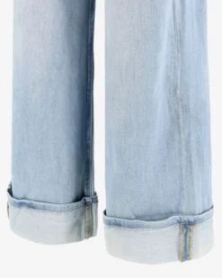 TATOO - JEANS CHIARO DA DONNA CON RISVOLTO