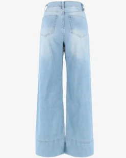 TATOO - JEANS CHIARO WIDE LEG DA DONNA ELASTICIZZATI