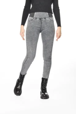 TATOO - Jeans grigio da donna effetto pancia piatta