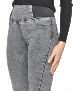 TATOO - Jeans grigio da donna effetto pancia piatta