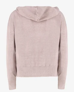 TATOO - MAGLIA MANICA LUNGA BEIGE CON CAPPUCCIO DA DONNA