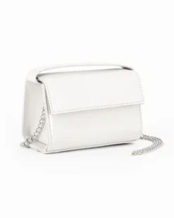 TATOO - MINIBAG BIANCA VERNICE UN MANICO - 2034