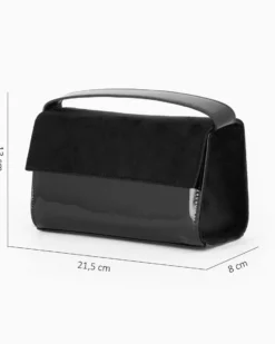 TATOO - MINIBAG NERA SCAMOSCIATA UN MANICO - 2033