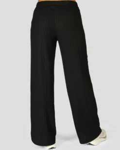 TATOO - PANTALONE PALAZZO A COSTINE NERO DA DONNA