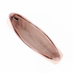 TATOO - Pochette cipria in saffiano e vernice con tracolla removibile, MADE IN ITALY