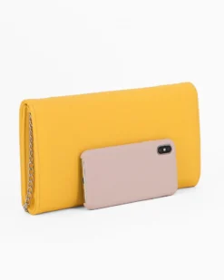 TATOO- Pochette gialla con patta, MADE IN ITALY