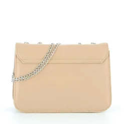 TATOO - Tracolla beige con patta, MADE IN ITALY