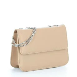 TATOO - Tracolla beige con patta, MADE IN ITALY