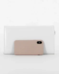 TATOO - TRACOLLA BIANCA IN VERNICE CON PATTA, MADE IN ITALY