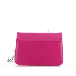 TATOO - Tracolla fucsia multimateriale con patta, MADE IN ITALY