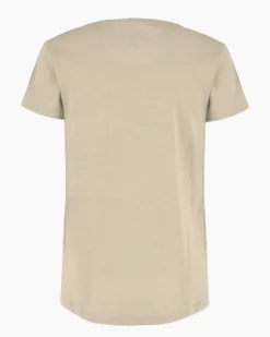 TATOO - Tshirt manica corta con taschino beige in cotone
