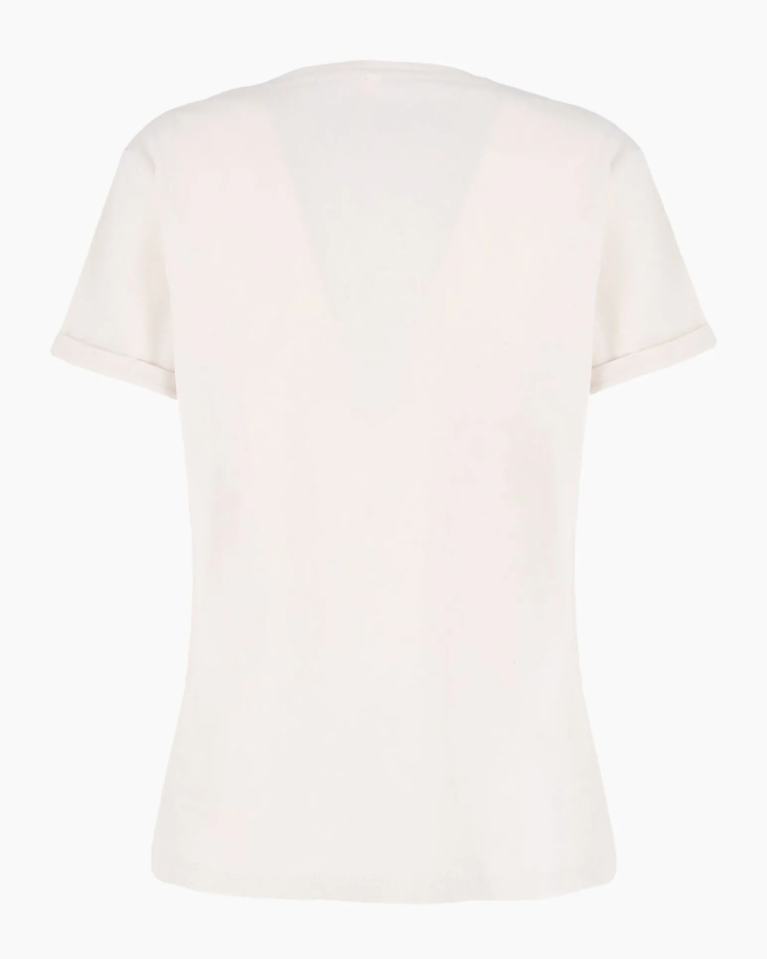 TATOO - Tshirt manica corta con stampa e scritta beige in cotone