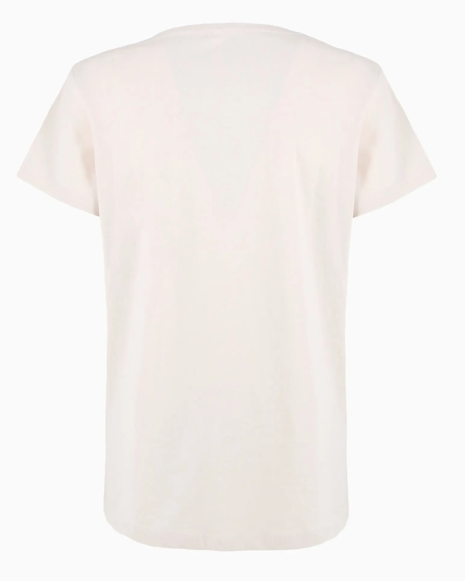 TATOO - Tshirt manica corta con cuore e scritta panna in cotone