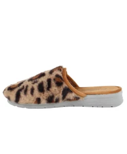 TIGLIO - Pantofola leopardata camel, MADE IN ITALY