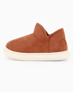 TIGLIO RAMBLAS - Pantofola a stivaletto camel con pelliccia interna