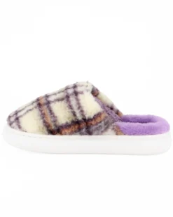 TIGLIO RAMBLAS - Pantofola lilla da donna in peluche