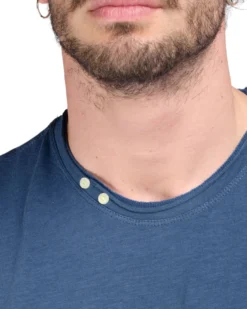 TSHIRT MANICA CORTA FIAMMATA 2 BOTTONI