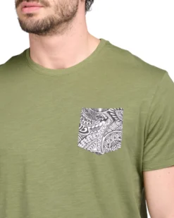 TSHIRT MANICA CORTA FIAMMATA C/TASCHINO