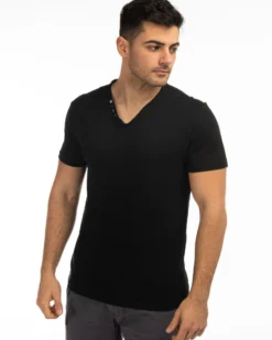 TSHIRT MANICA CORTA SCOLLO V TAGLIO VIVO