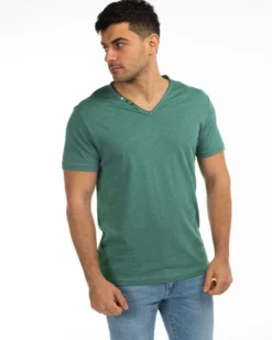 TSHIRT MANICA CORTA SCOLLO V TAGLIO VIVO