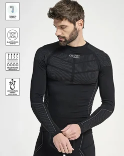 T-SHIRT ML INTIMO TERMICO ORFEO BLACK