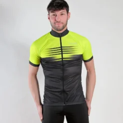 T-SHIRT STAMPATA CICLISMO YELLOW-BLACK