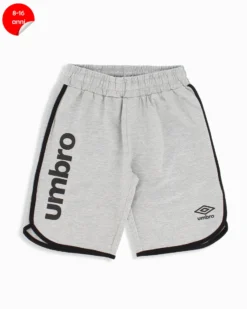 UMBRO - Bermuda ragazzi 8-16 anni grigio in cotone
