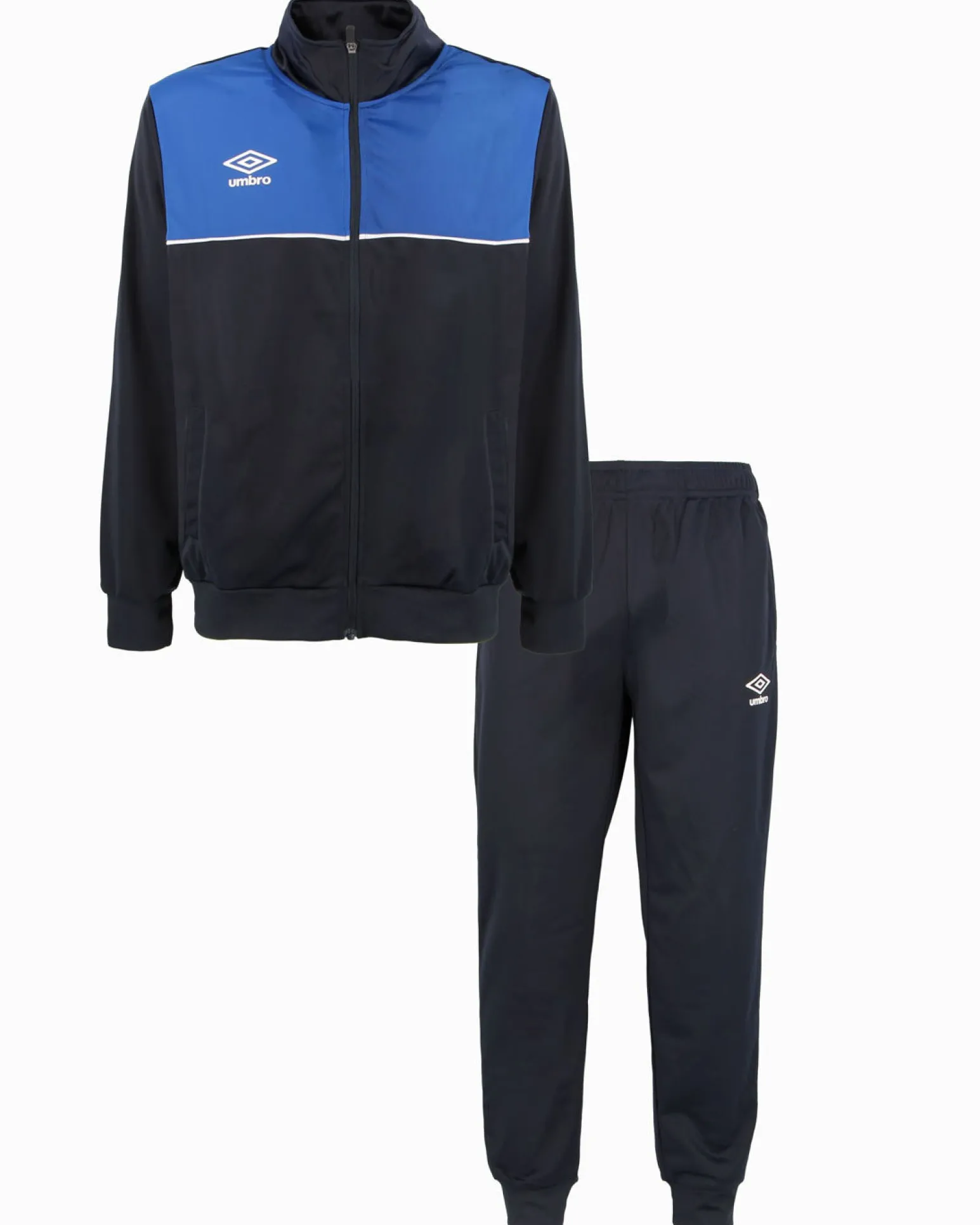 UMBRO - Tuta full zip blu acetata