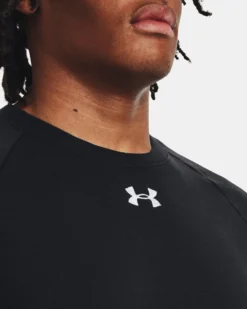 UNDER ARMOR - Felpa da uomo nera con logo bianco