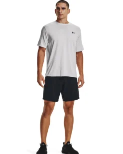 UNDER ARMOR - Pantaloncini da allenamento neri con logo laterale