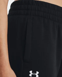 UNDER ARMOR - Pantalone da donna nero felpato con elastico alle caviglie